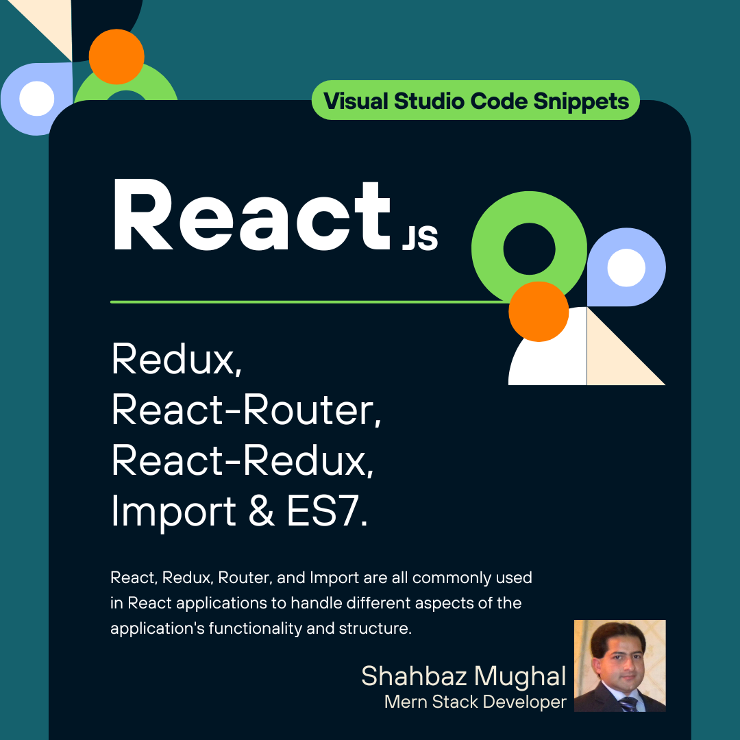 React/Redux/Router/React-Native/Import & ES7 Snippets